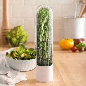 Kitchen Herb Saver Keeper Cup Fresh Produce Refrigerator Herbs Storage Container